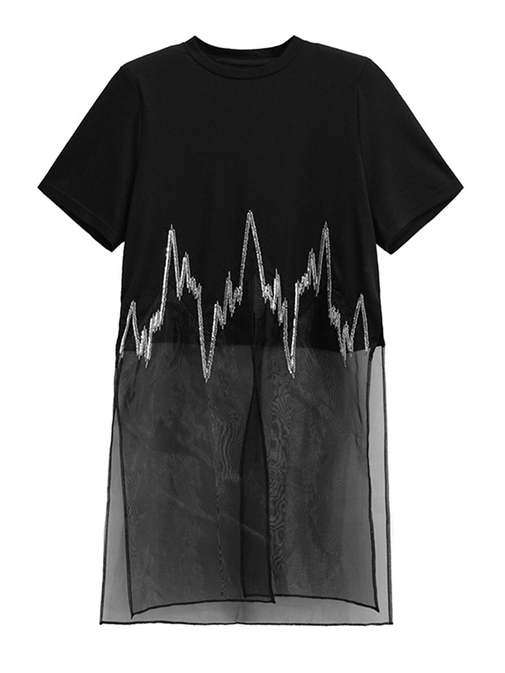 sheer graphic top 