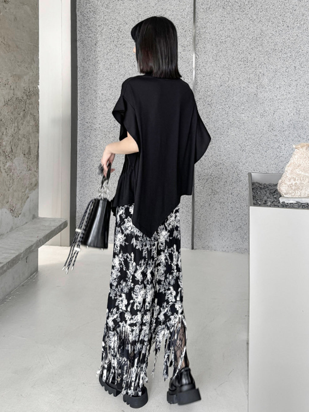 Shirred Art Drape Top 