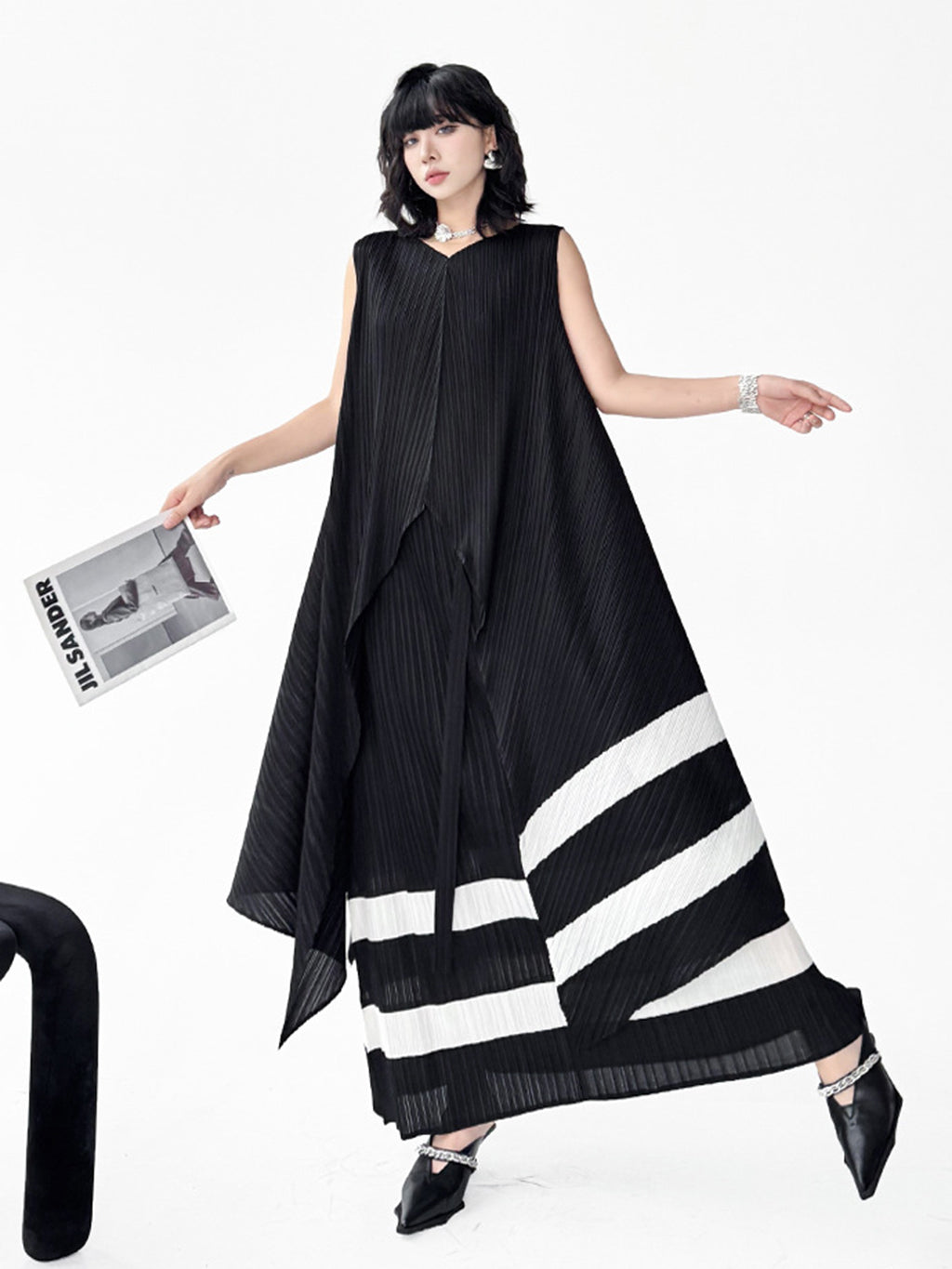 Two-tone pleat set series 