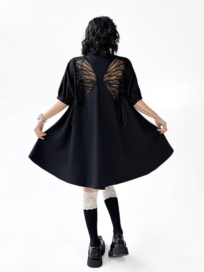 Butterfly Sheer Back Dress