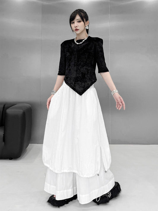 ドローストリングレイヤーパンツ