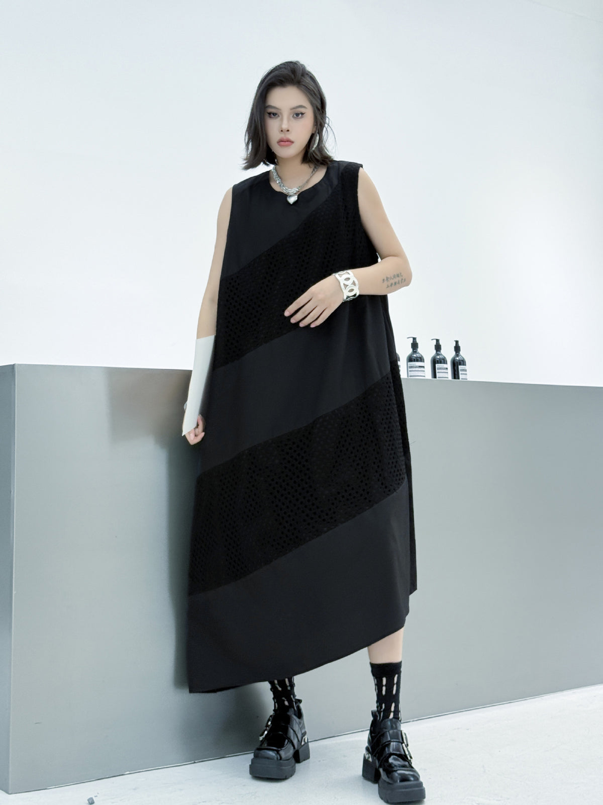 panel cut dress 