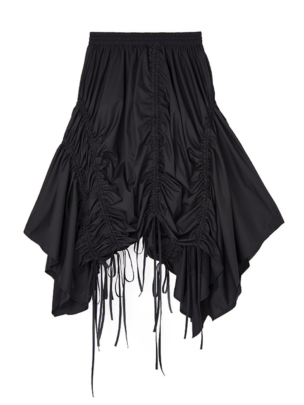 Drawstring draped skirt