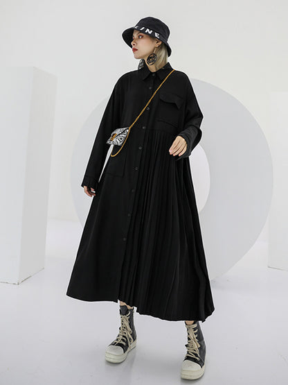 floating sleeve shirt dress