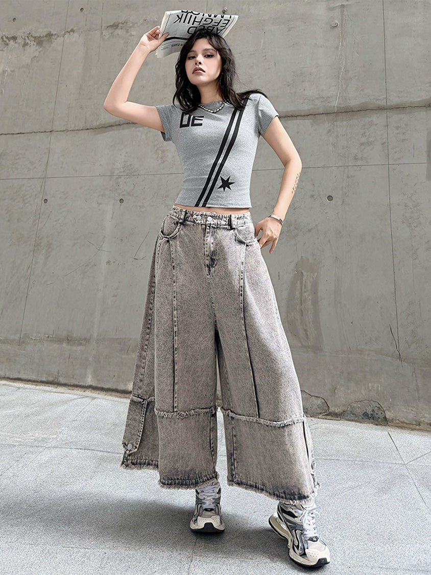 Mesh stitch top and skirt