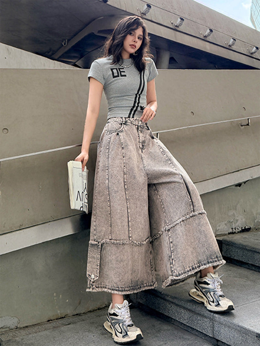 Mesh stitch top and skirt