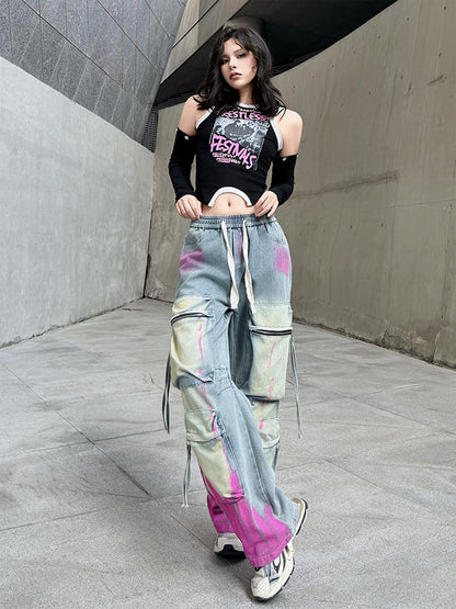 Mesh stitch top and skirt