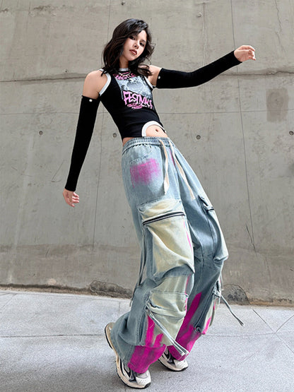 Mesh stitch top and skirt