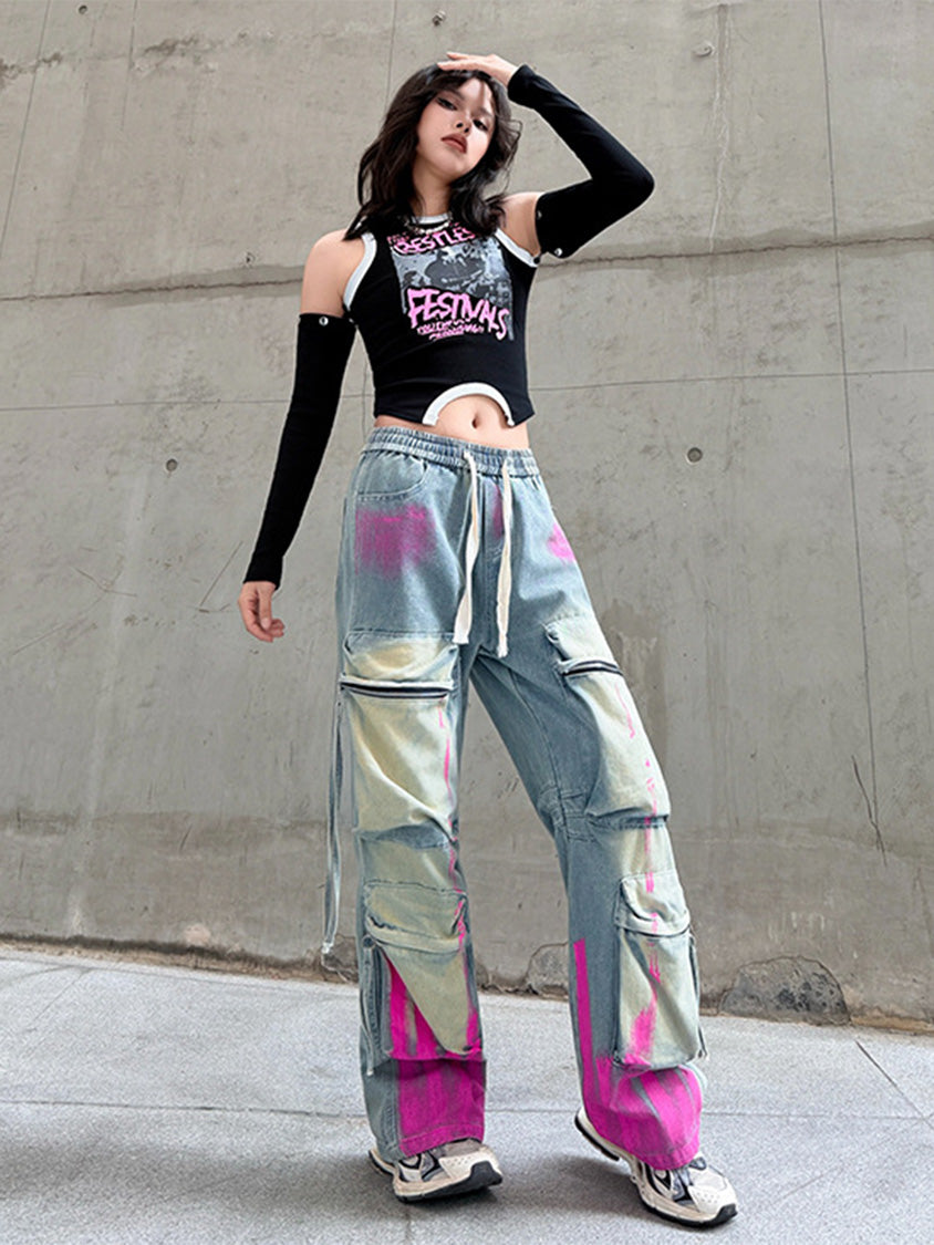 Mesh stitch top and skirt
