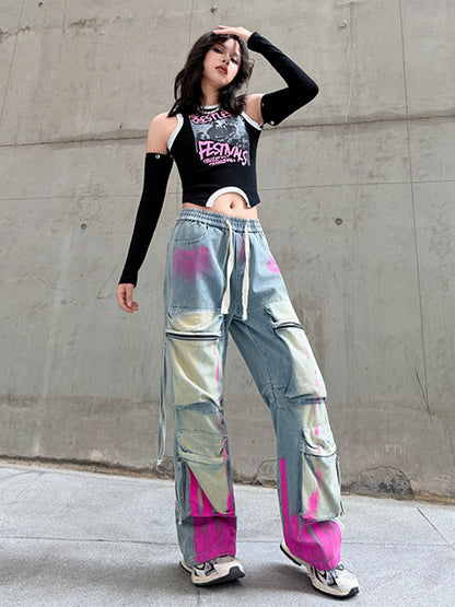 Mesh stitch top and skirt