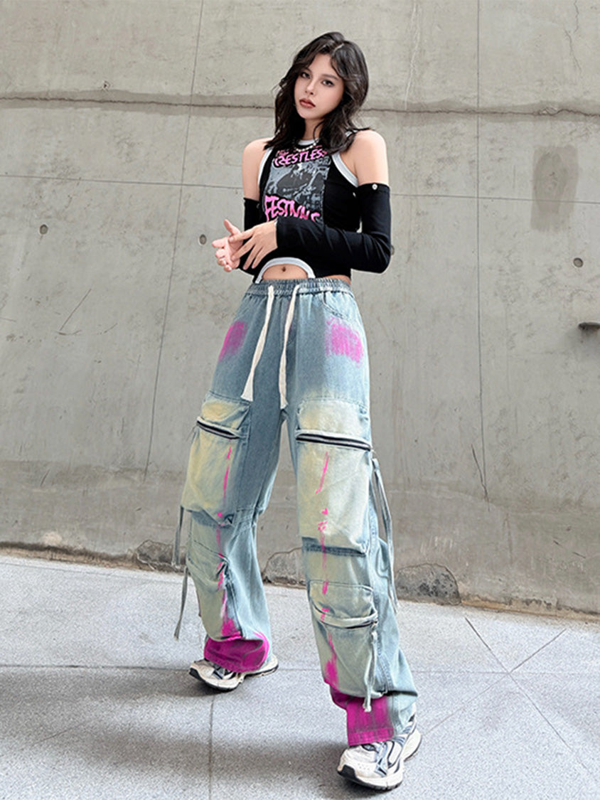 Mesh stitch top and skirt