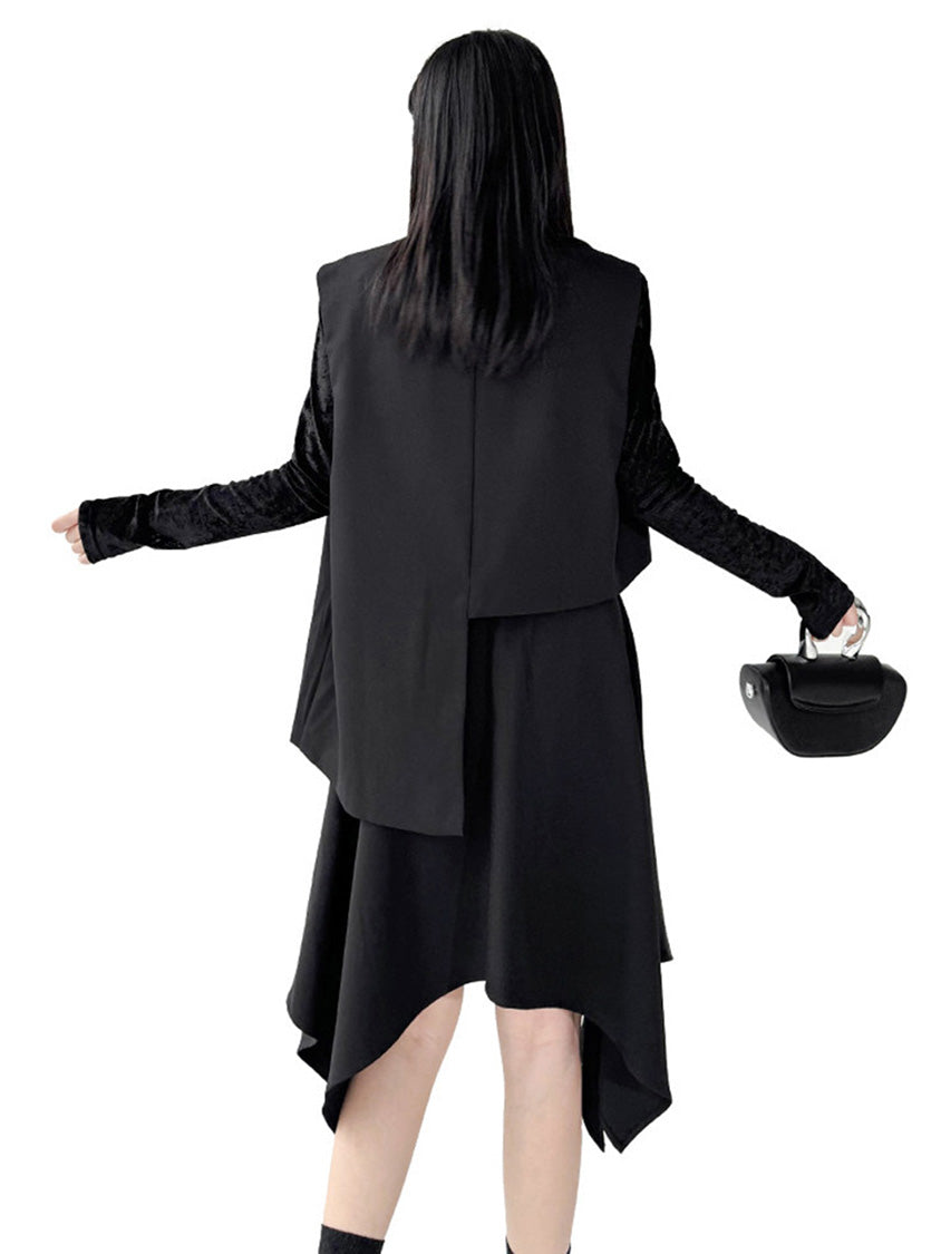 Mesh stitch top and skirt