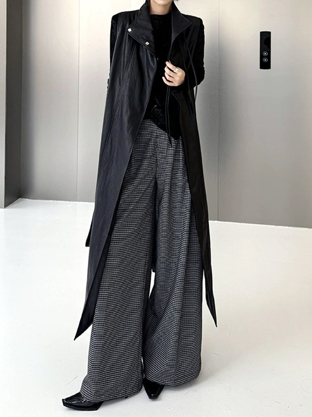 Scarf tie blouse and denim pants series 