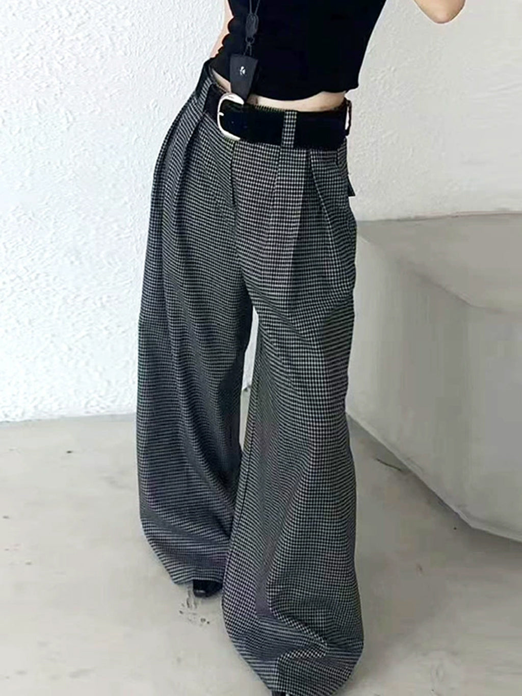 Scarf tie blouse and denim pants series 
