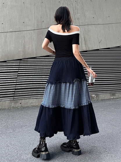 Mesh stitch top and skirt