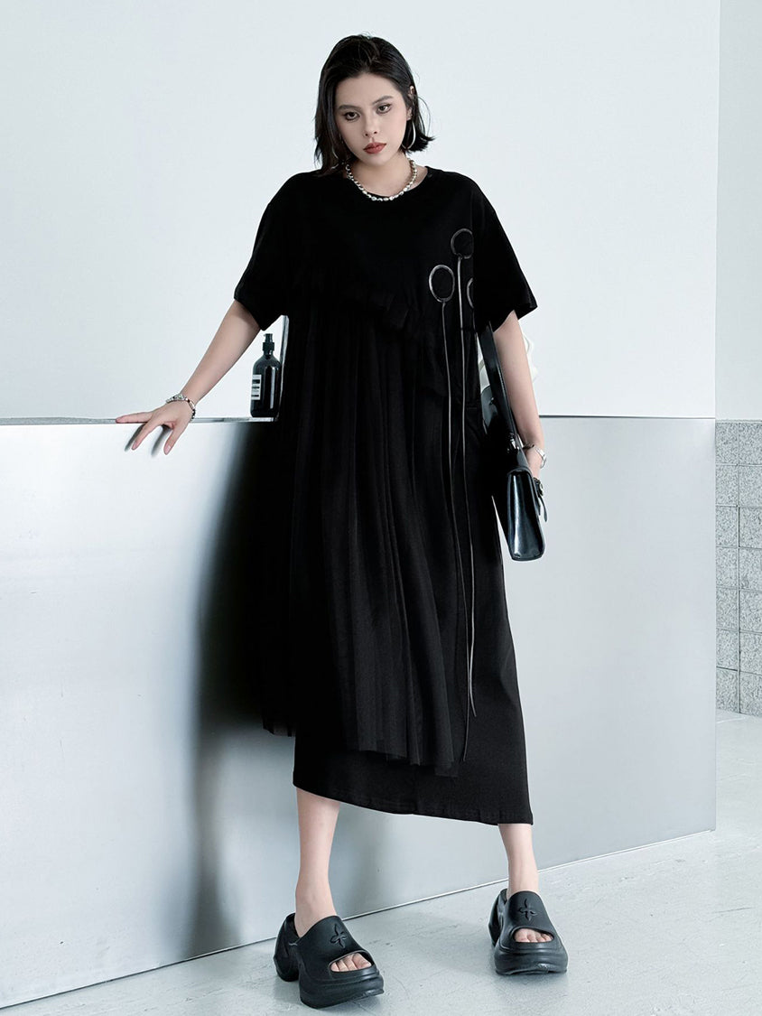 fringe draped dress
