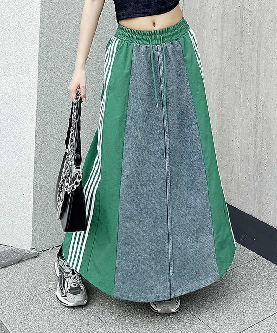 Sideline denim skirt