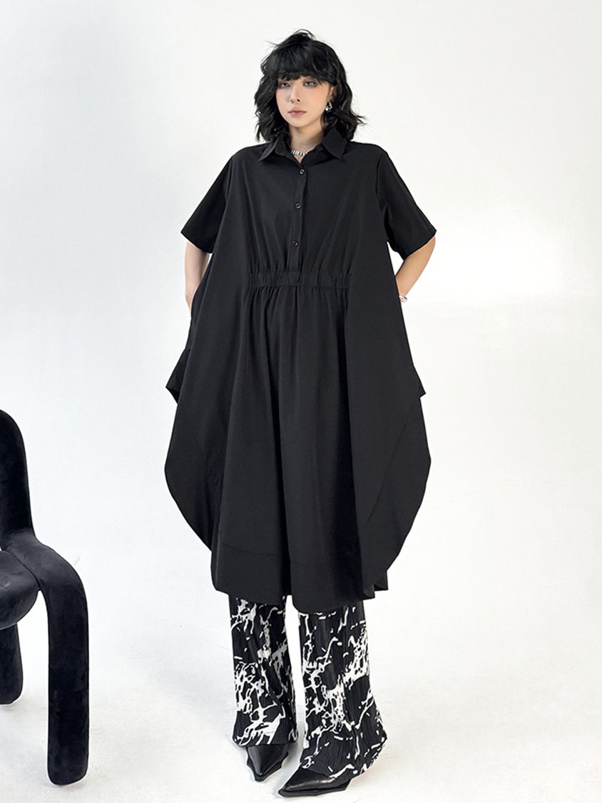 Balloon cut long blouse