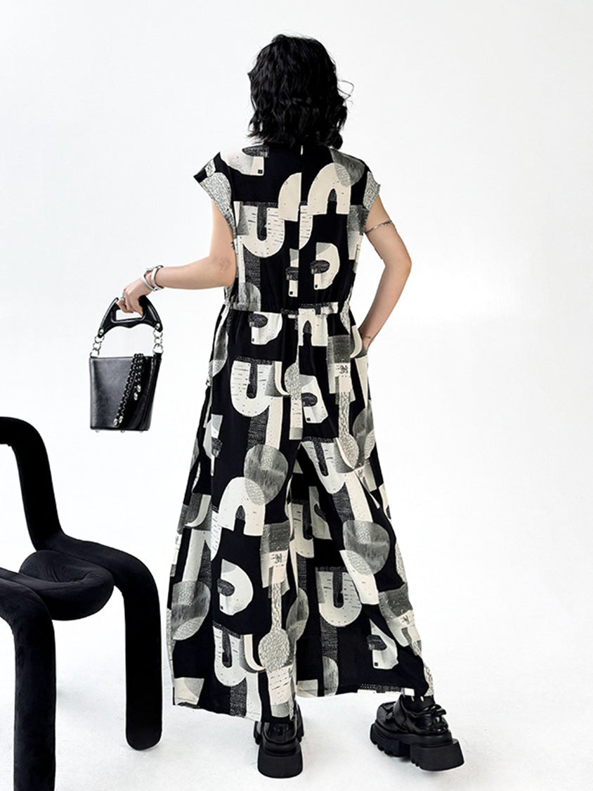 Monochrome Geo Jumpsuit