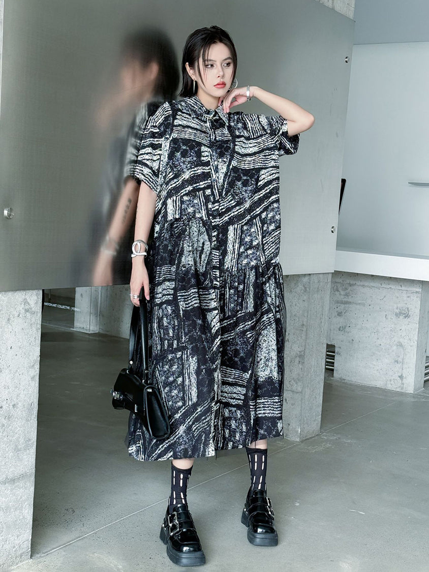 Graphic Drop Shirt Dress