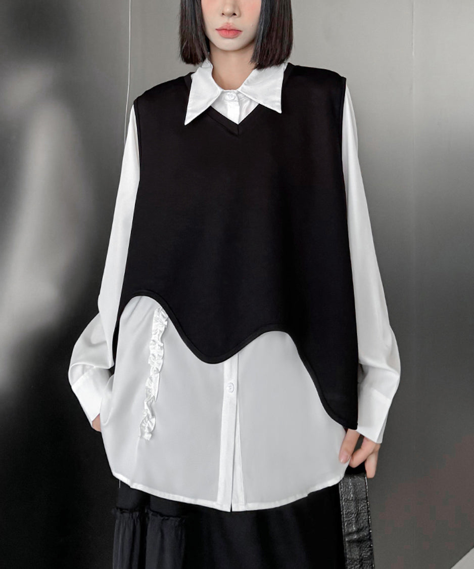 Frill line blouse