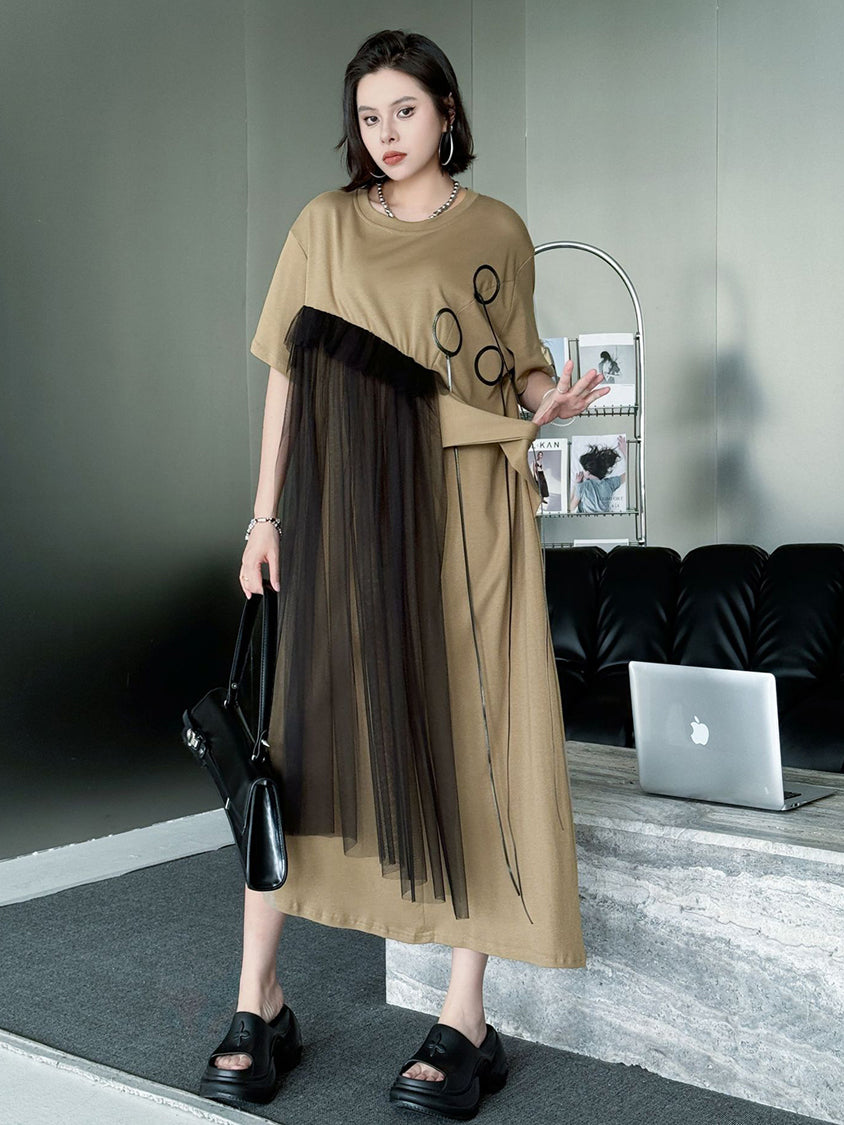 fringe draped dress