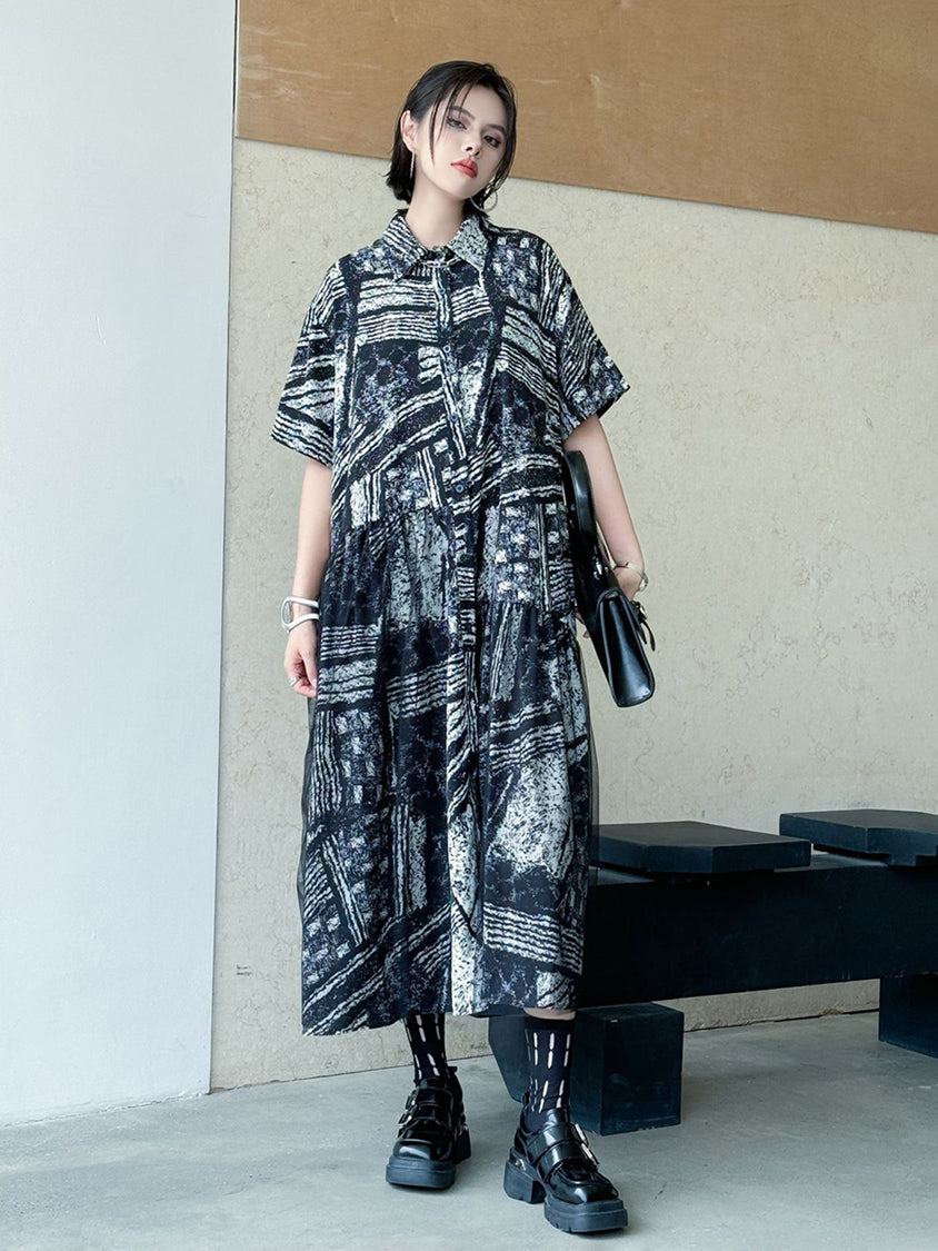 Graphic Drop Shirt Dress