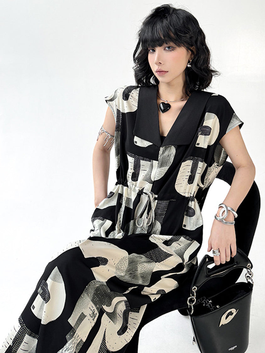 Monochrome Geo Jumpsuit