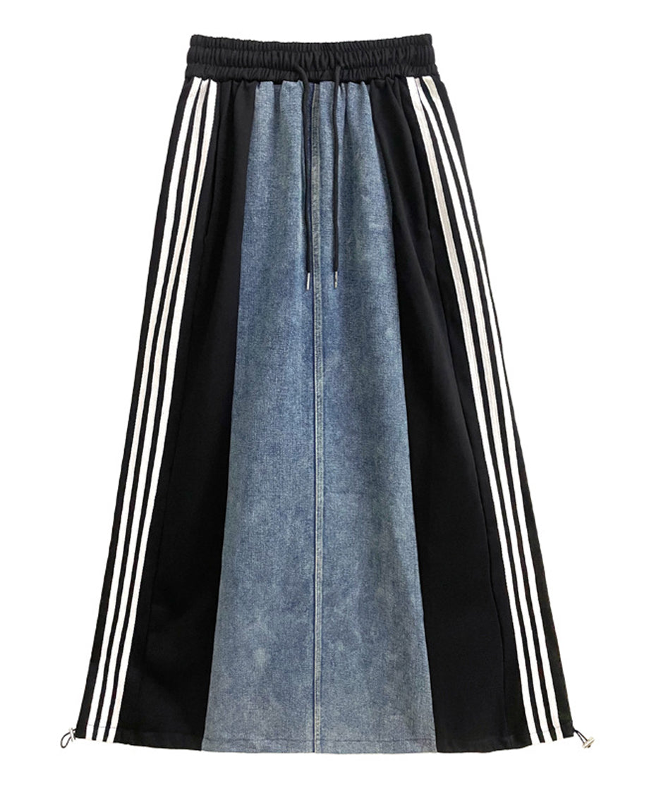 Sideline denim skirt