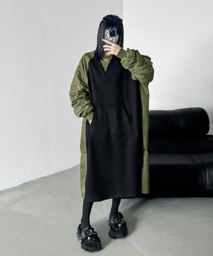 gathered sleeve dress