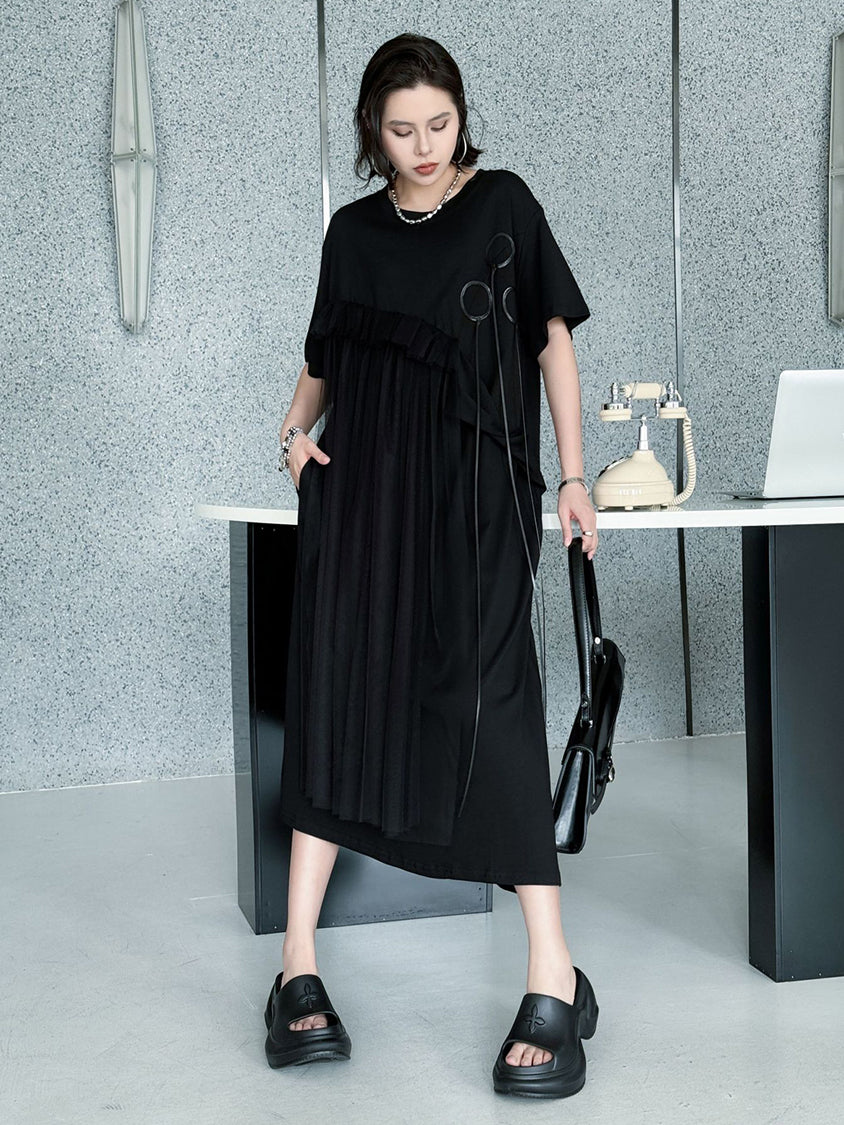 fringe draped dress