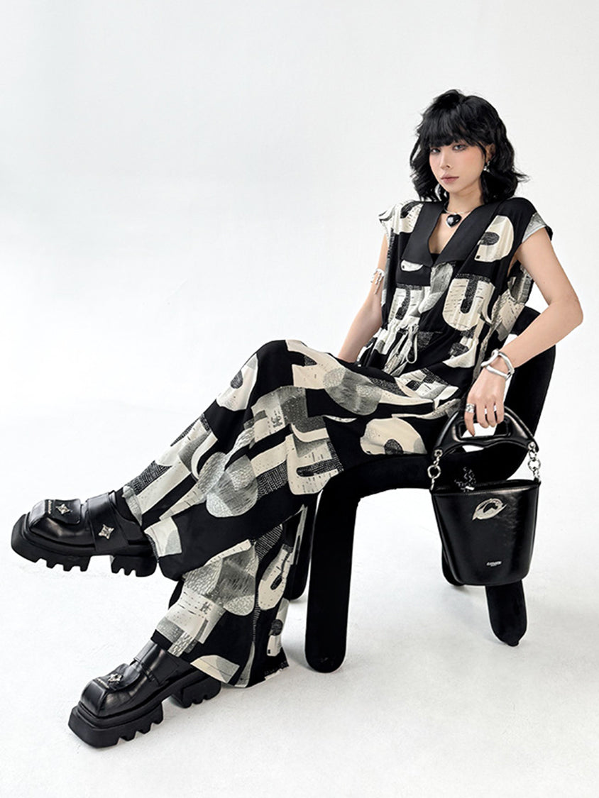 Monochrome Geo Jumpsuit