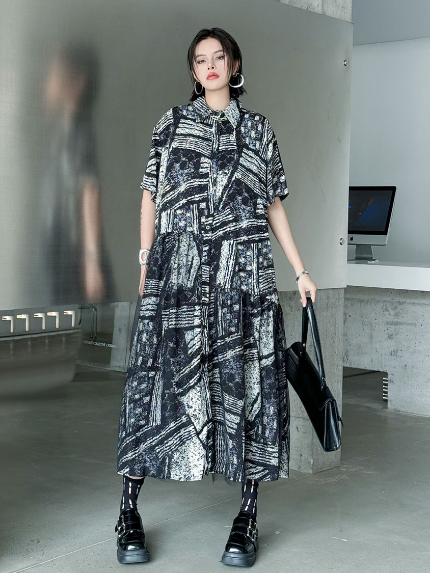 Graphic Drop Shirt Dress