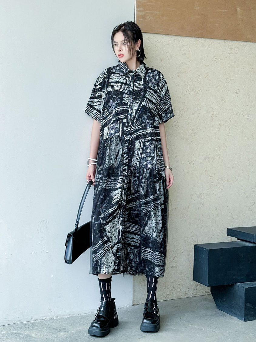 Graphic Drop Shirt Dress