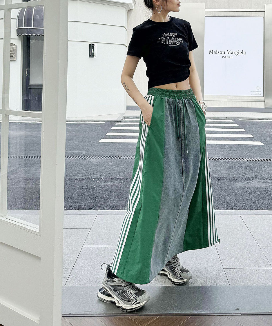 Sideline denim skirt