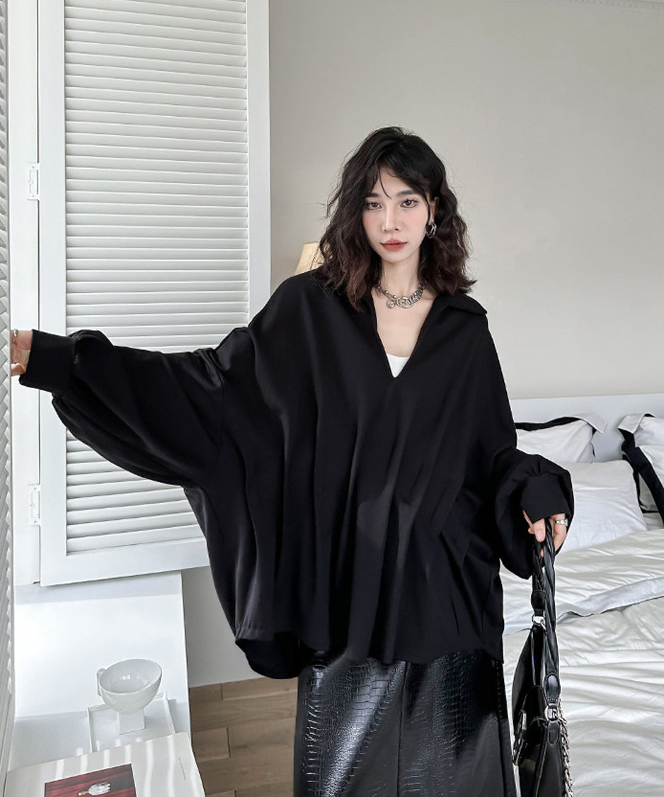 V-neck dolman sleeve top