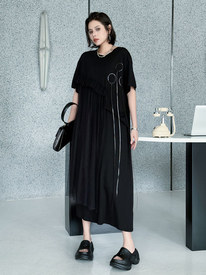 fringe draped dress