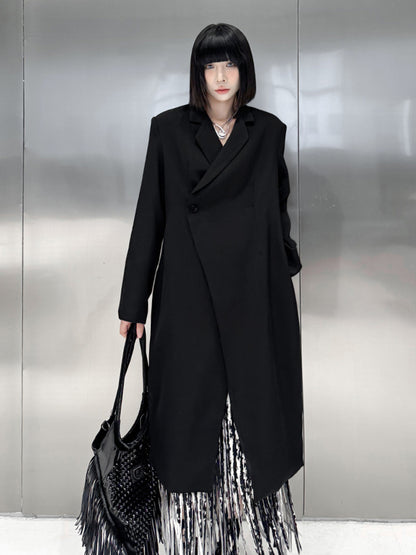 ワンボタンロングジャケット