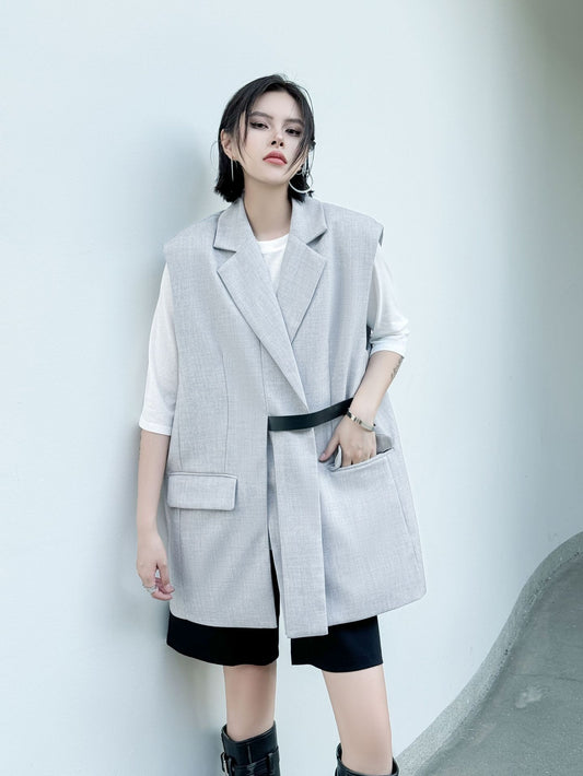 Split patchwork vest