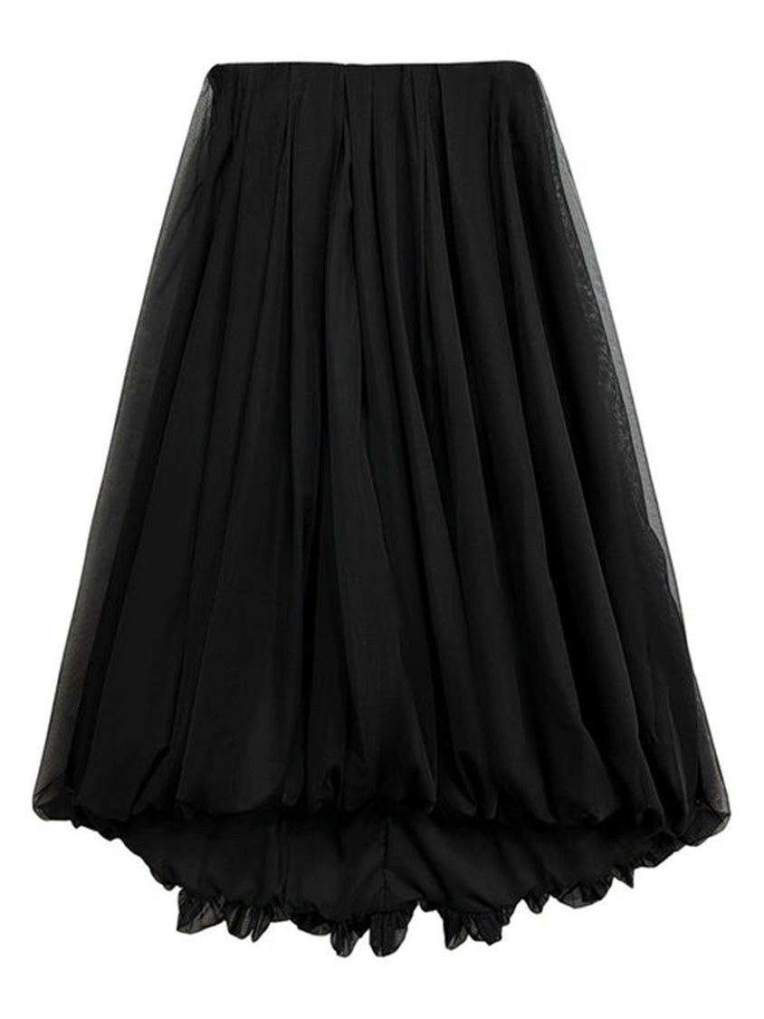 Mesh stitch top and skirt