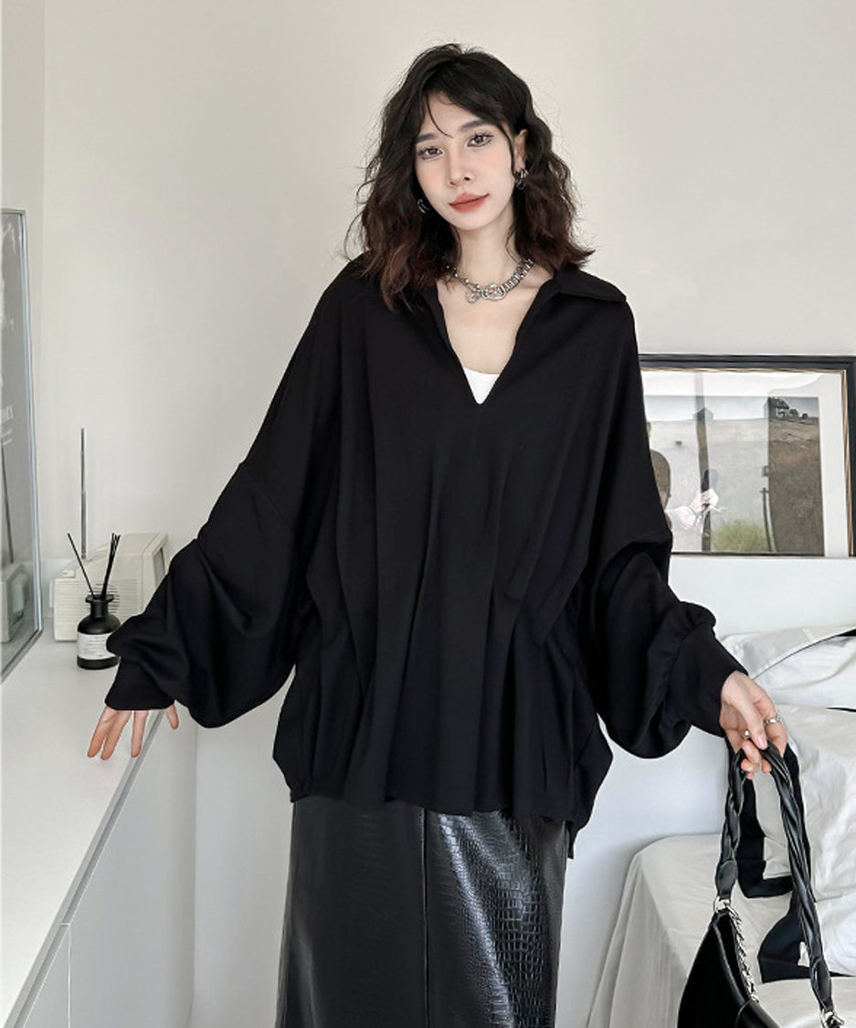 V-neck dolman sleeve top