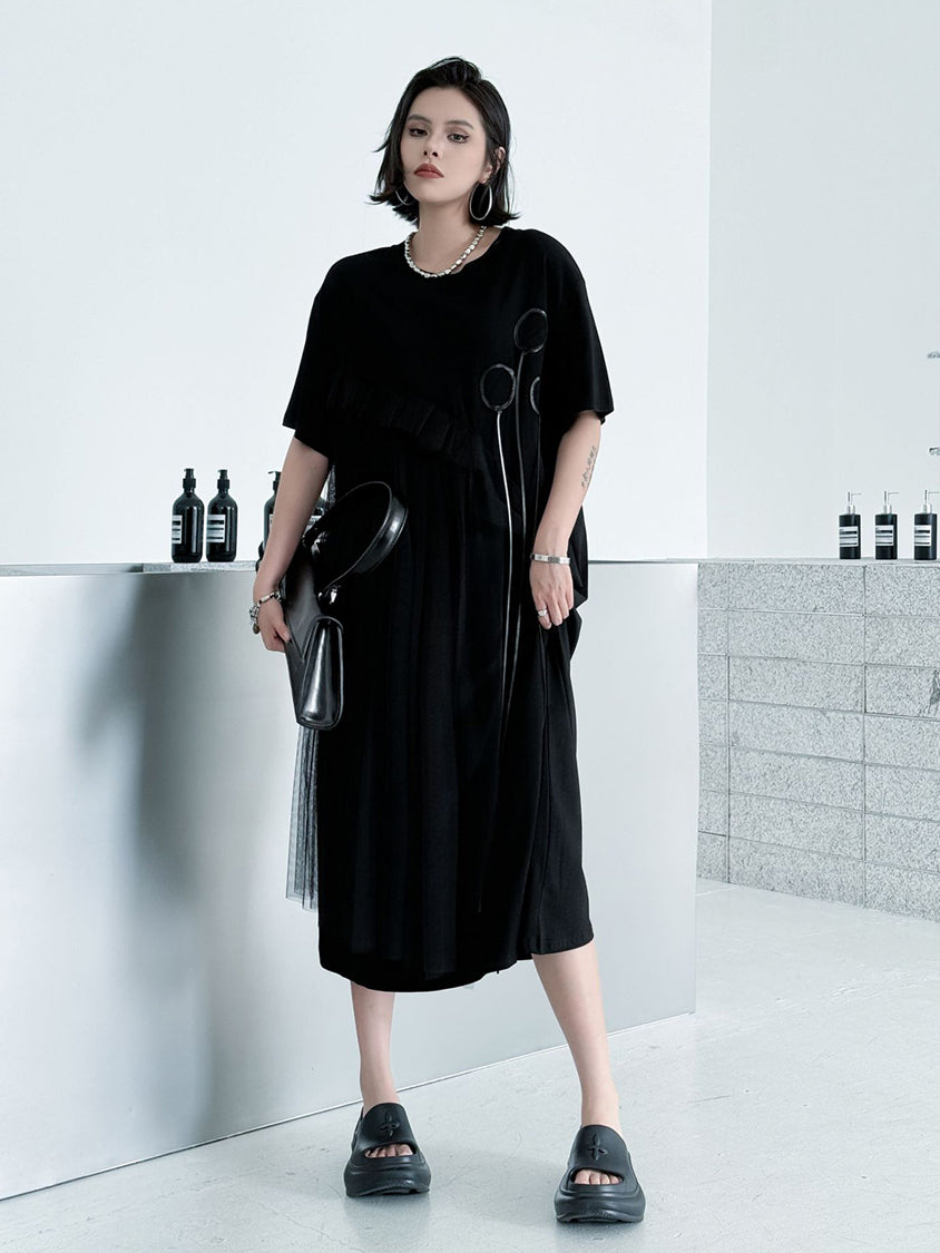 fringe draped dress
