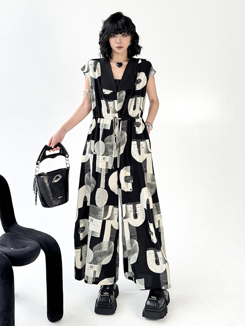 Monochrome Geo Jumpsuit