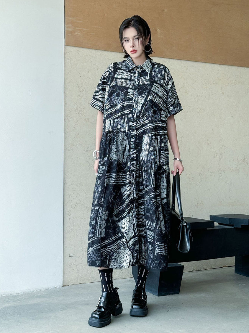 Graphic Drop Shirt Dress