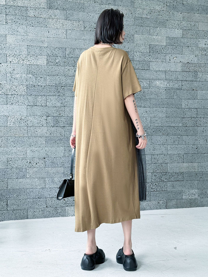 fringe draped dress