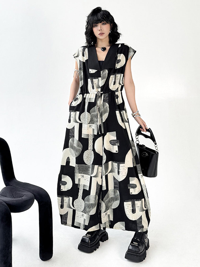 Monochrome Geo Jumpsuit