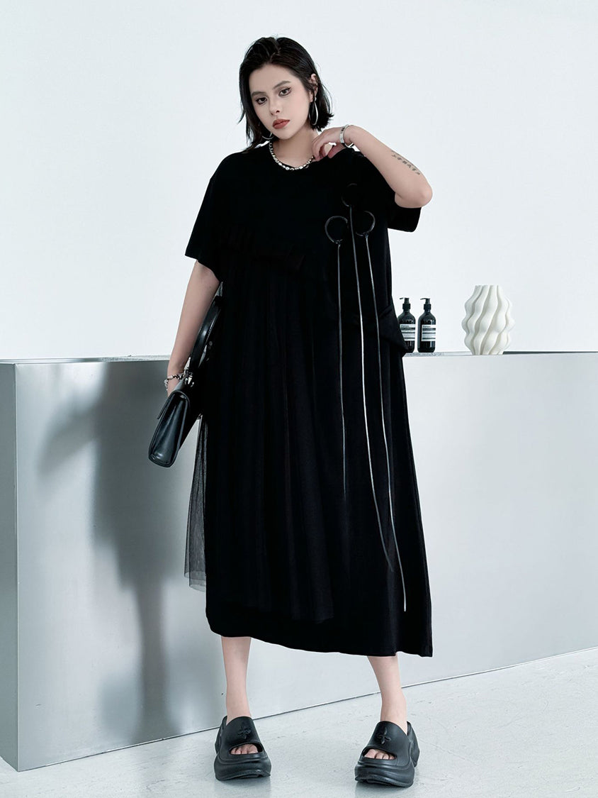 fringe draped dress
