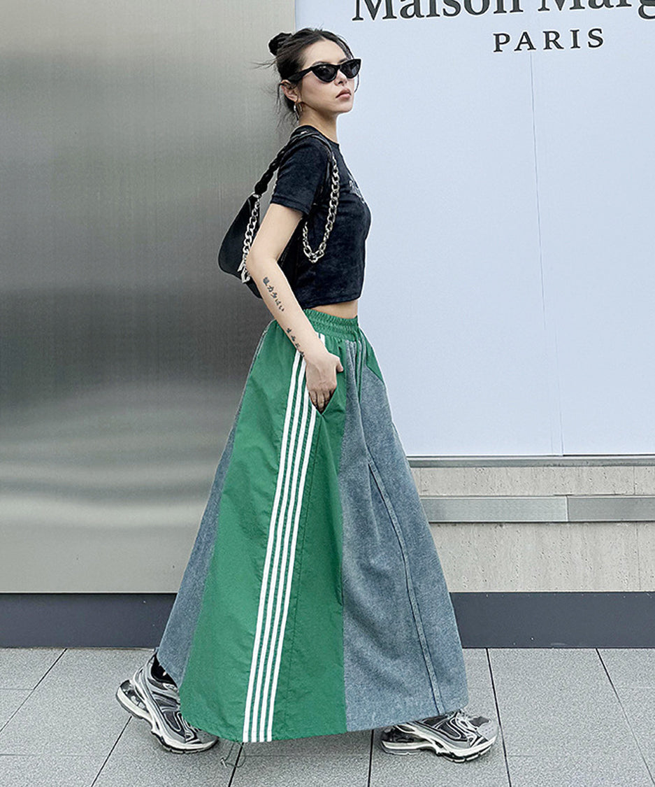 Sideline denim skirt