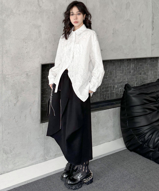 Wrinkle print blouse