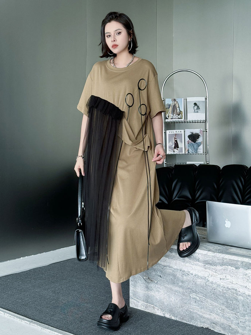 fringe draped dress